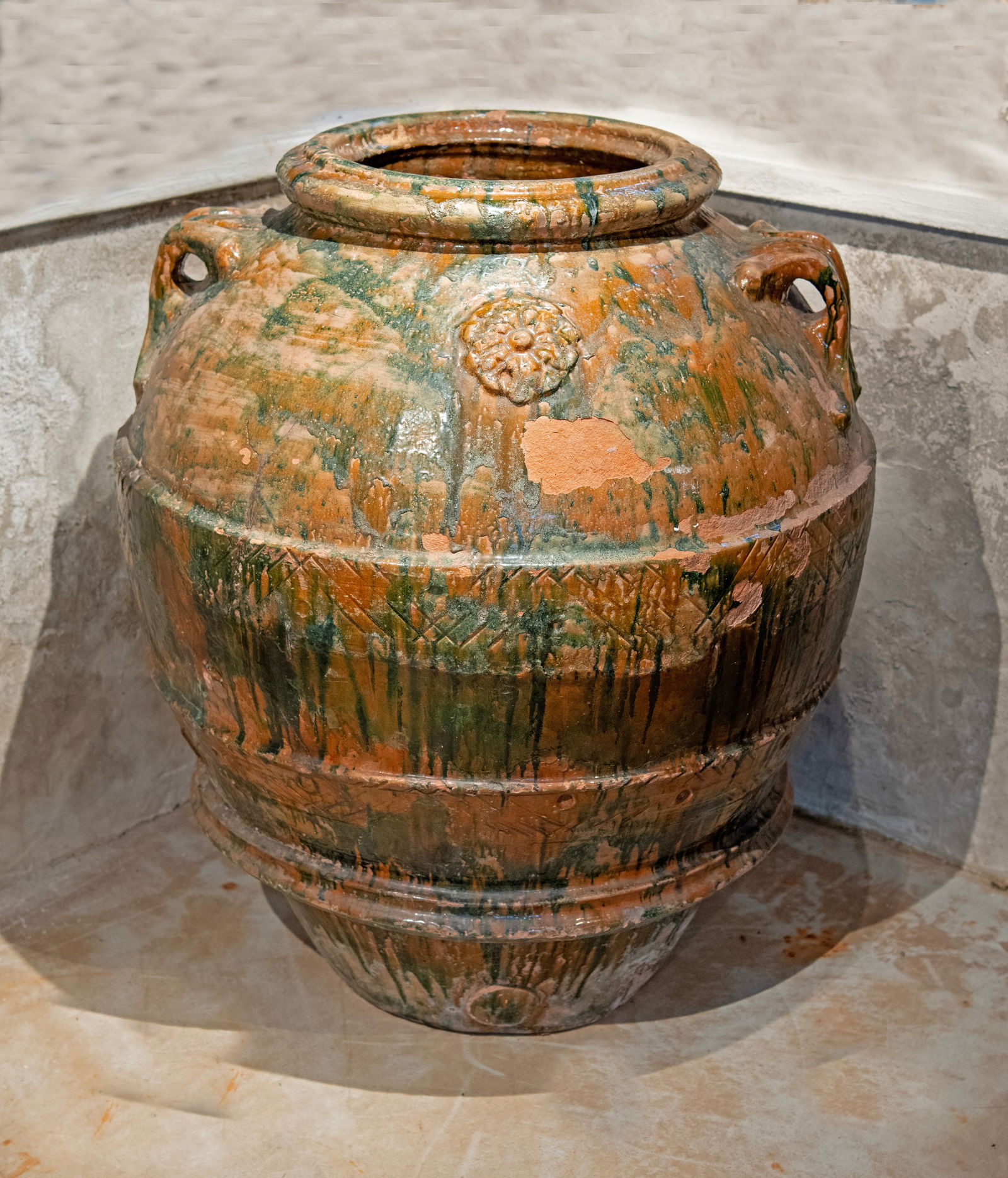 Rare and Very Large Glazed Terracotta Amphora from Imprunetta, Italy (1 of 2)