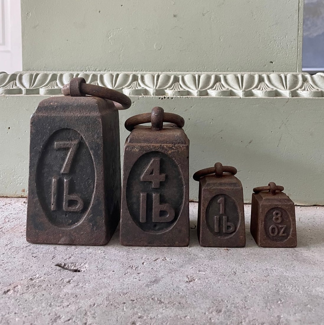 Set of Four Graduated Measuring Weights (1 of 1)