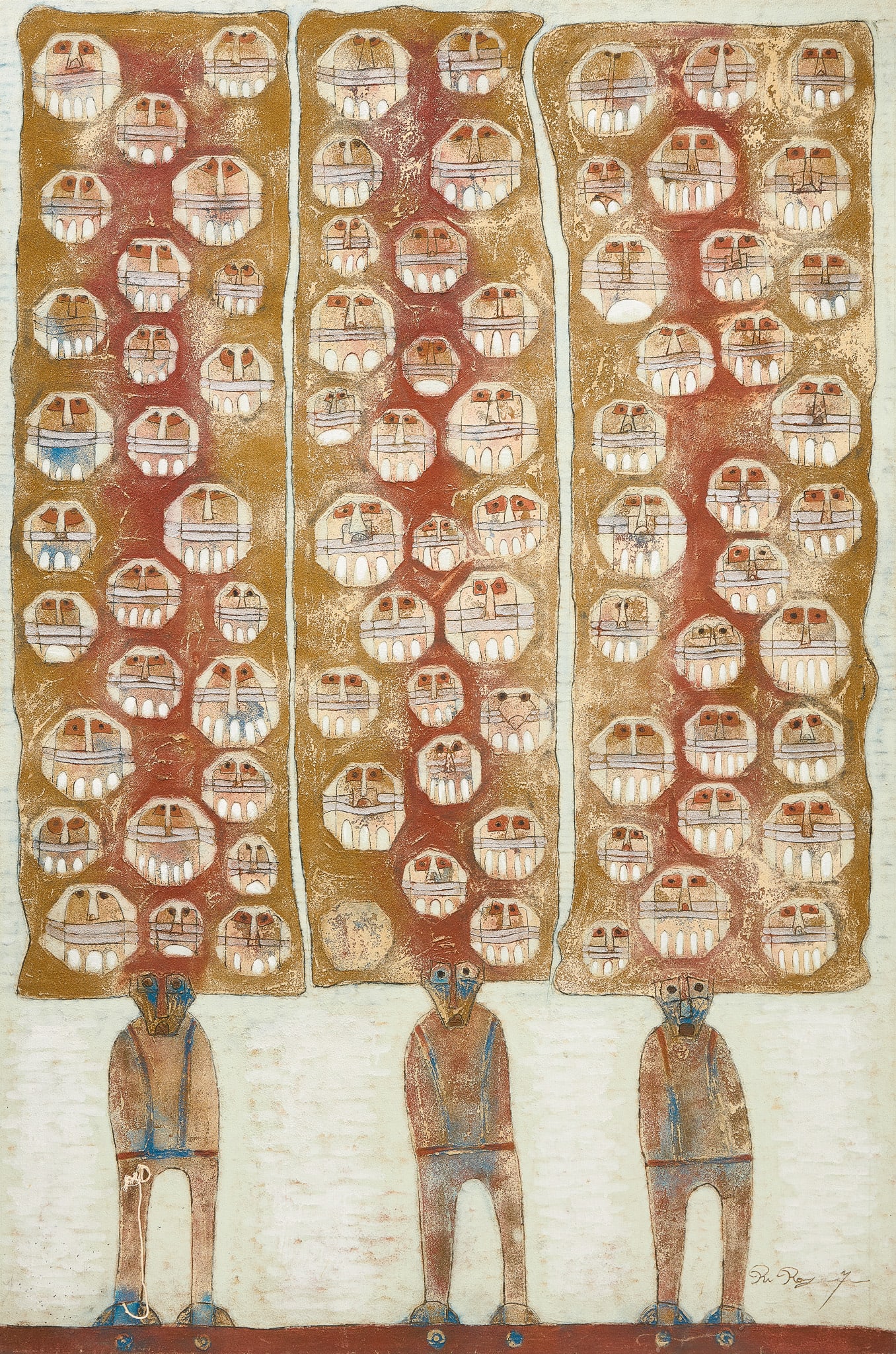 Abstract Painting of Faces (1 of 3)