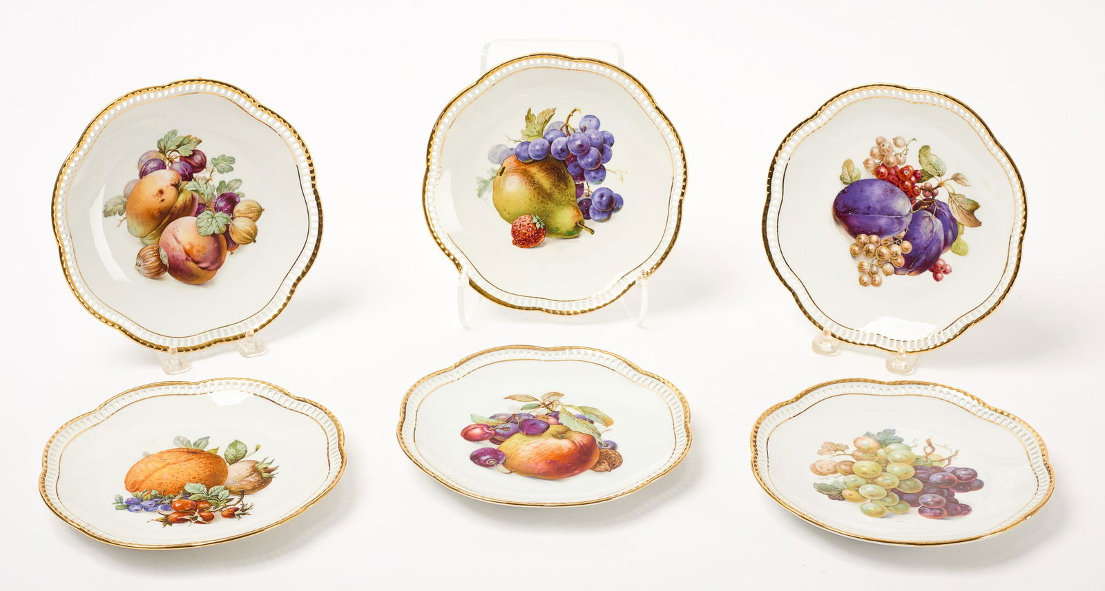 Six Reticulated Dessert Plates (1 of 4)