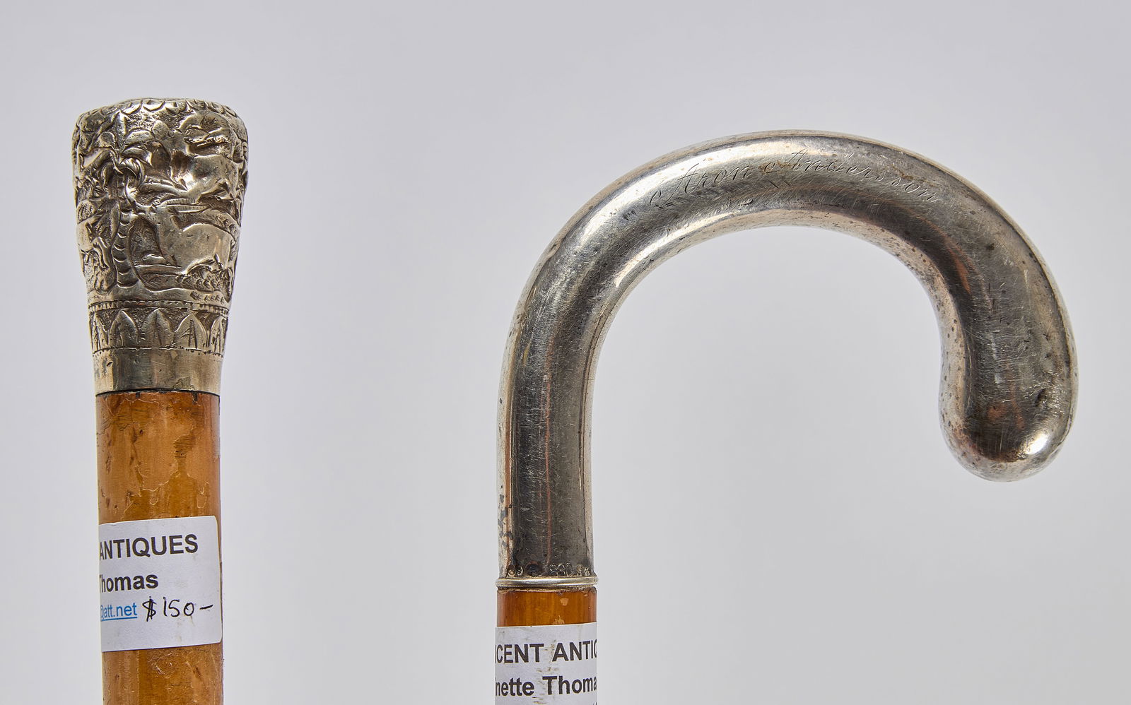 Two Canes with Silver Tops (1 of 3)