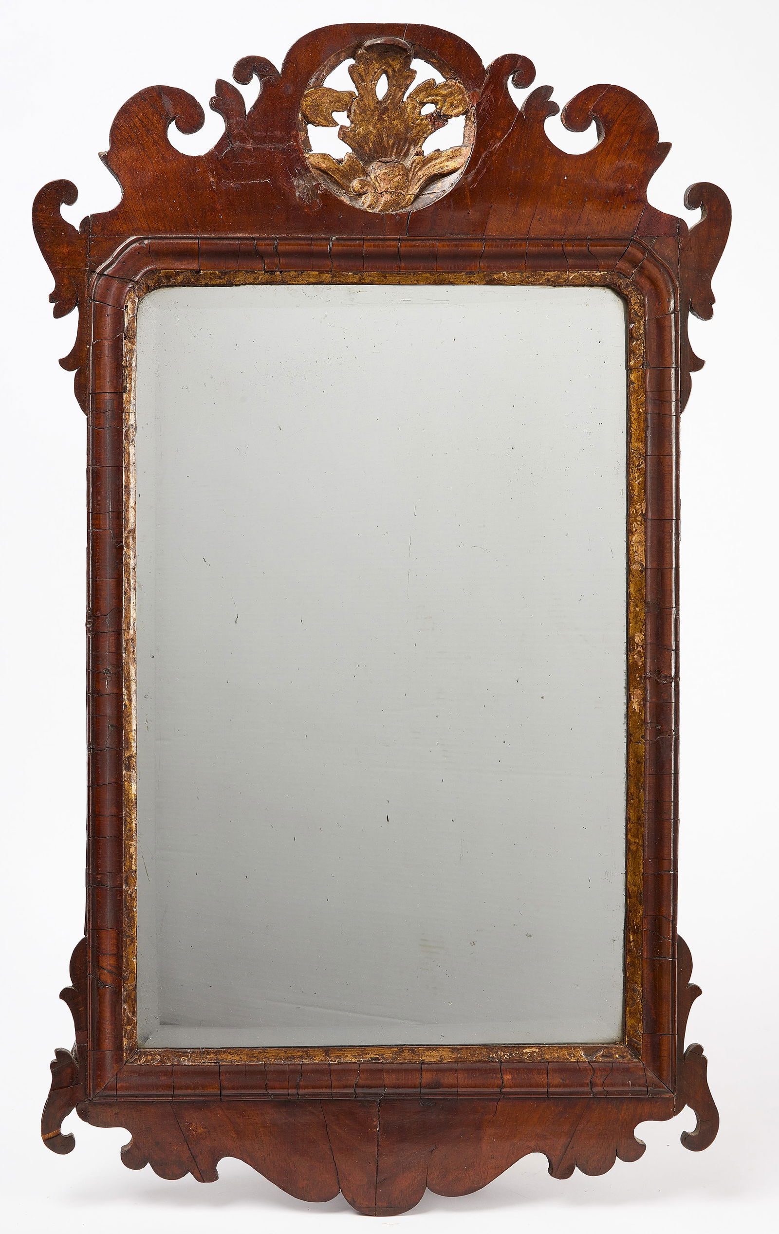 George II Parcel-Gilt Walnut Mirror (1 of 3)