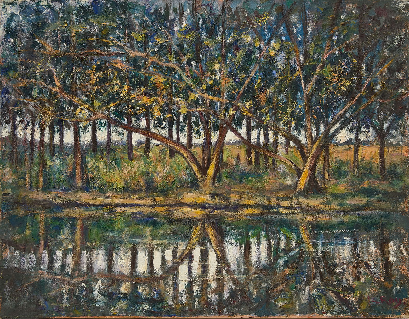 Jean-Pierre Le Roy - Trees and River Scene (1 of 4)