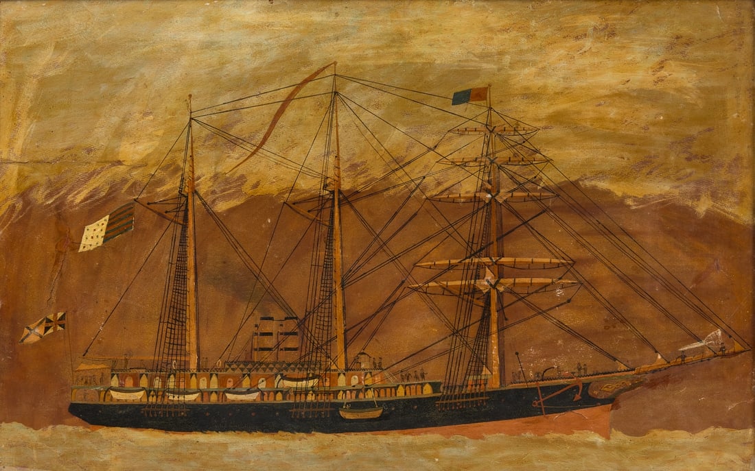 Nautical Painting of a Ship (1 of 5)