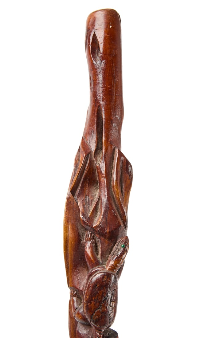 Walking Stick with Alligator, Turtle and Snake (1 of 5)