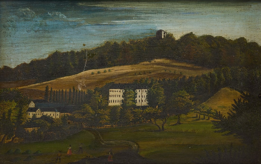 Folk Art Village Scene (1 of 3)