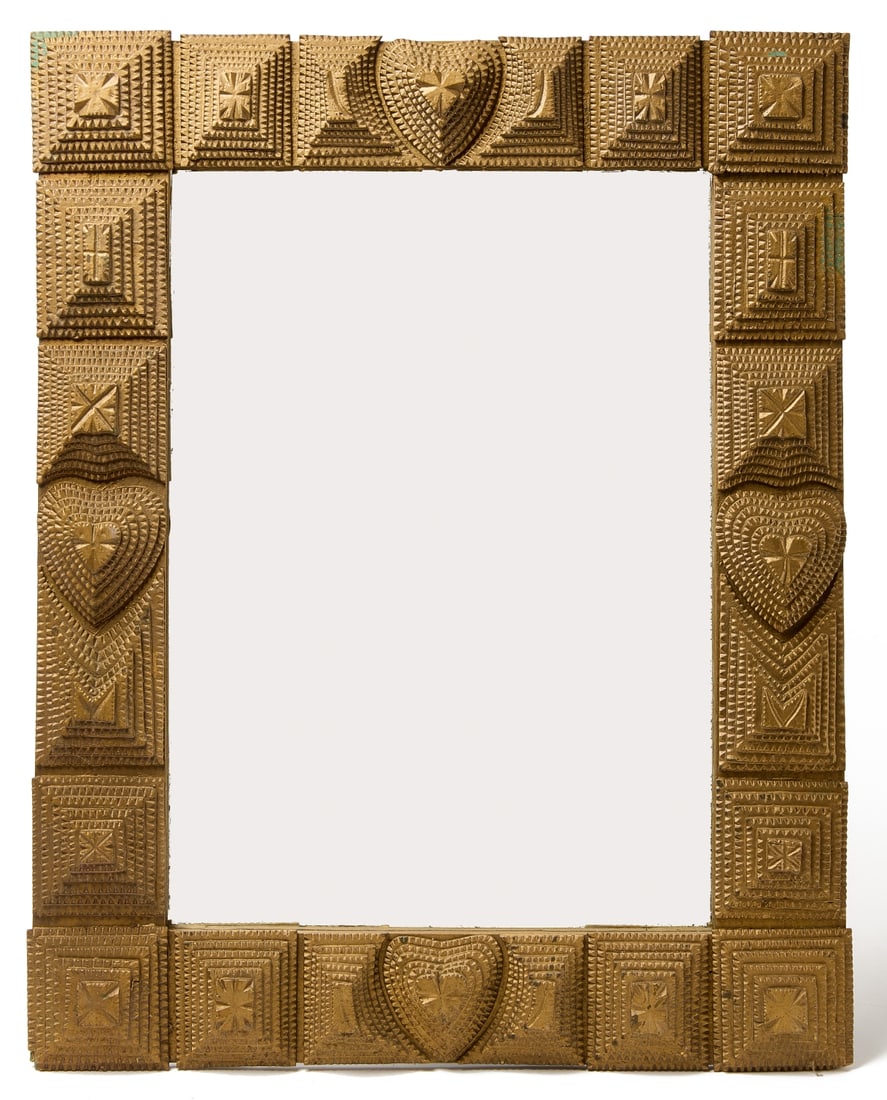 Tramp Art Framed Mirror (1 of 3)