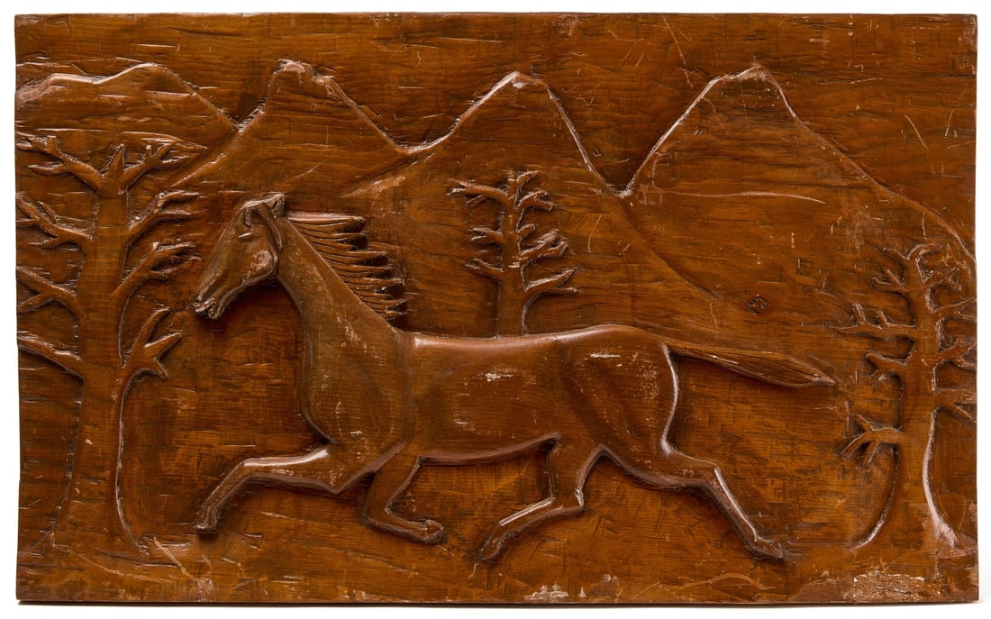 Horse Bas-Relief Carving (1 of 3)