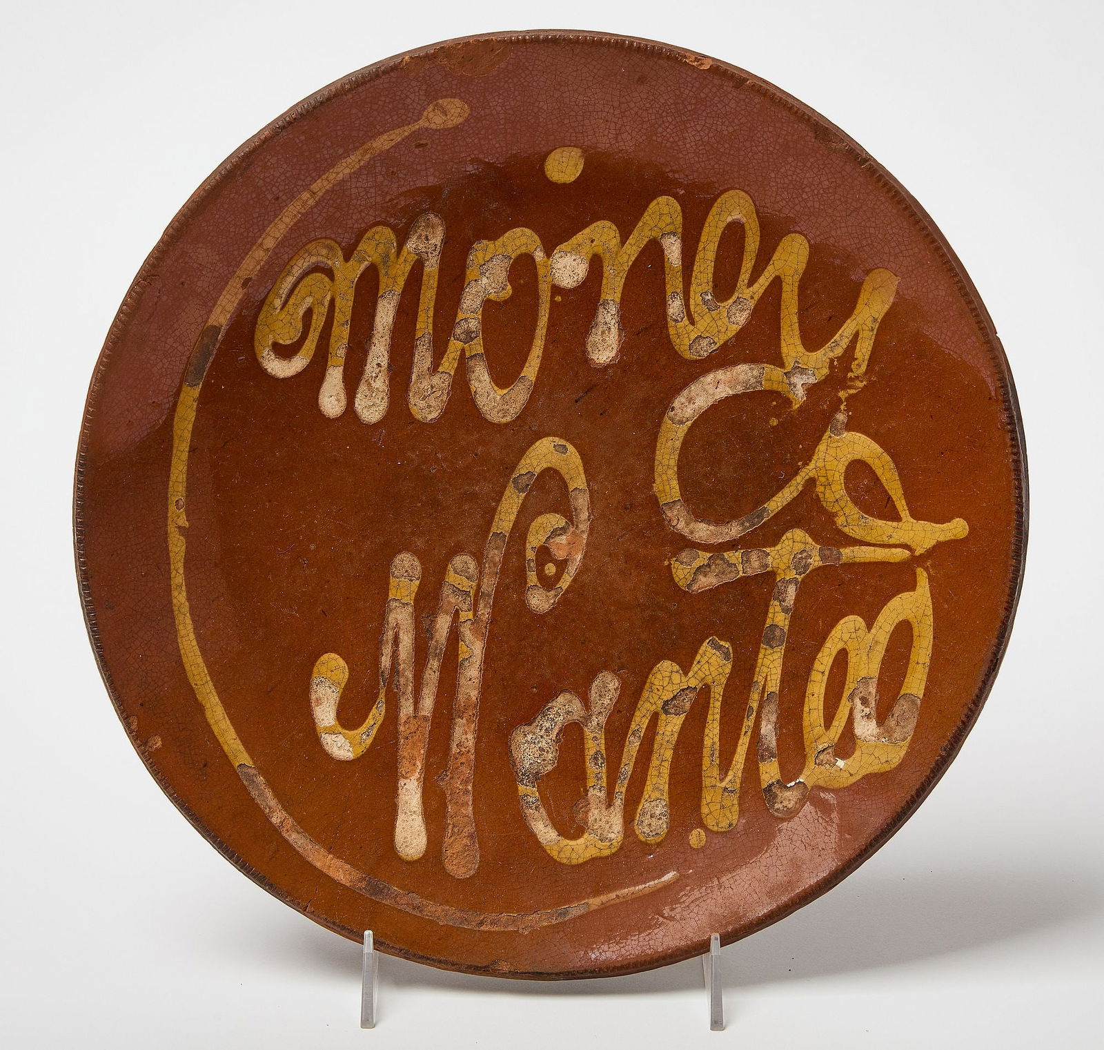 Money Wanted Redware Plate (1 of 3)