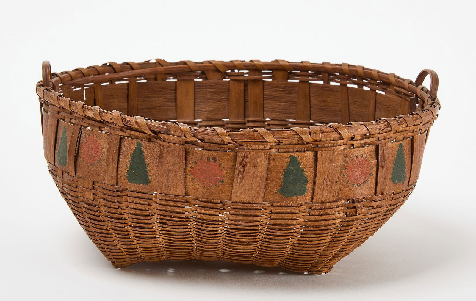 Native American Paint Decorated Basket (1 of 4)