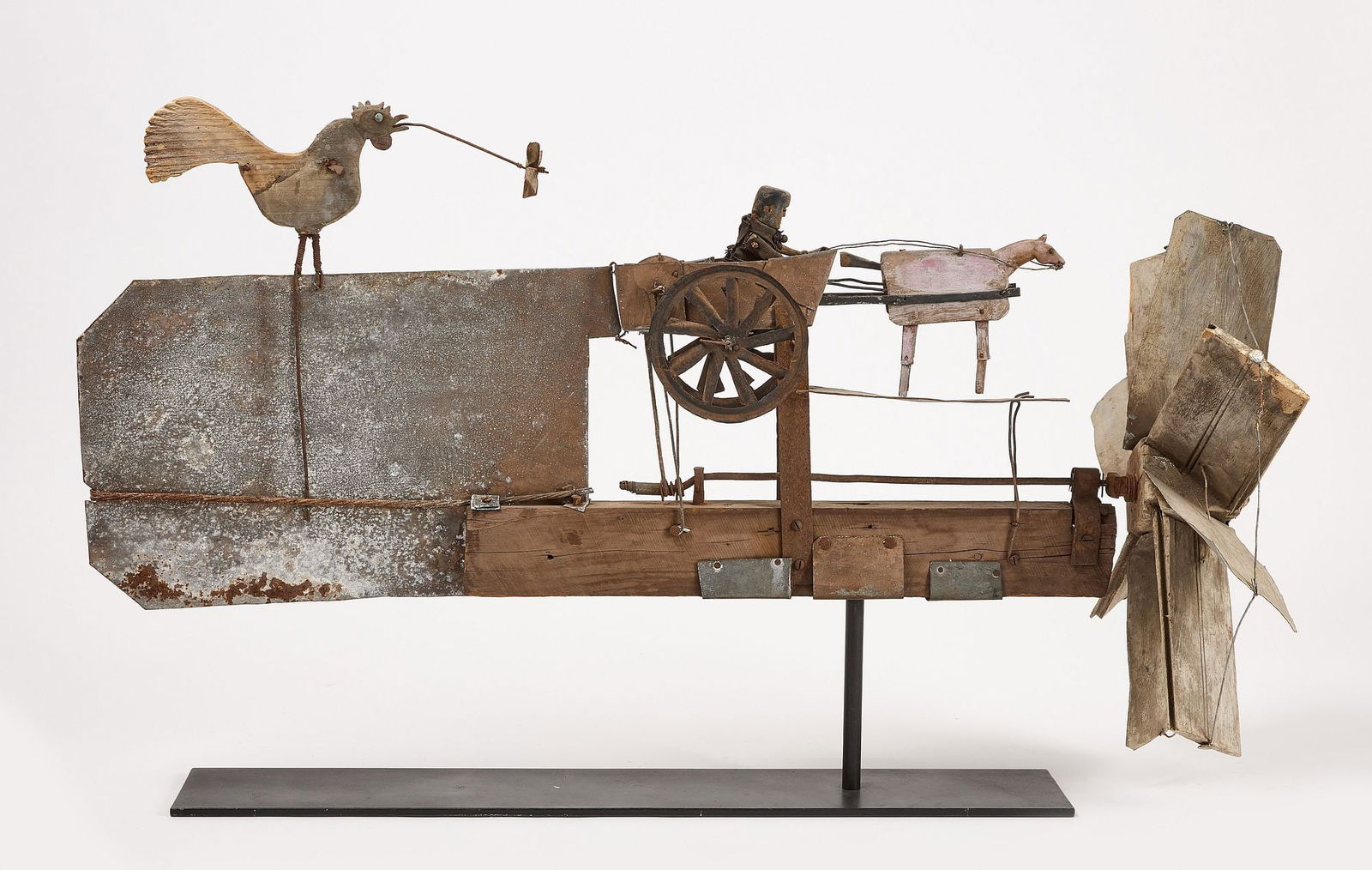 Man in Cart with Horse Whirligig Weathervane (1 of 5)
