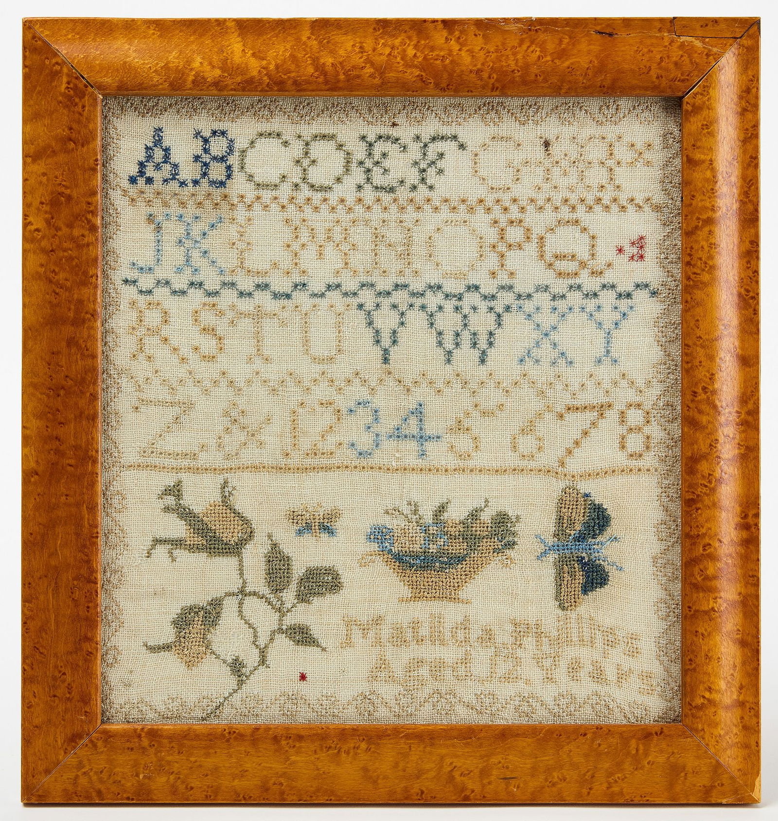 Tennessee Needlework Sampler - Matilda Catherine Phillips (1 of 2)