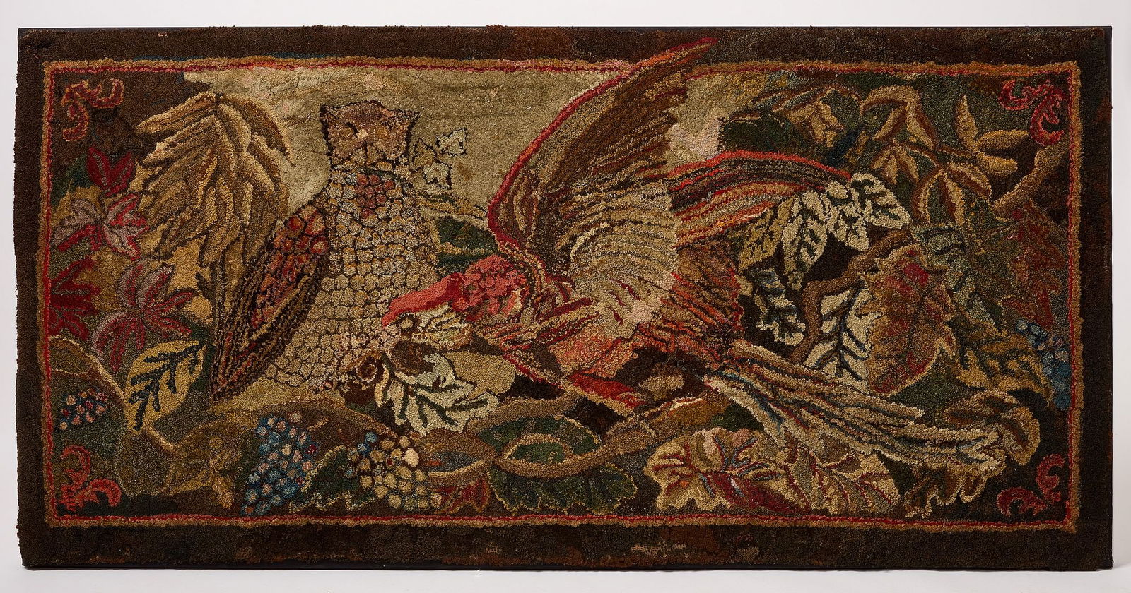 Hooked Rug with Eagle and Owl (1 of 3)