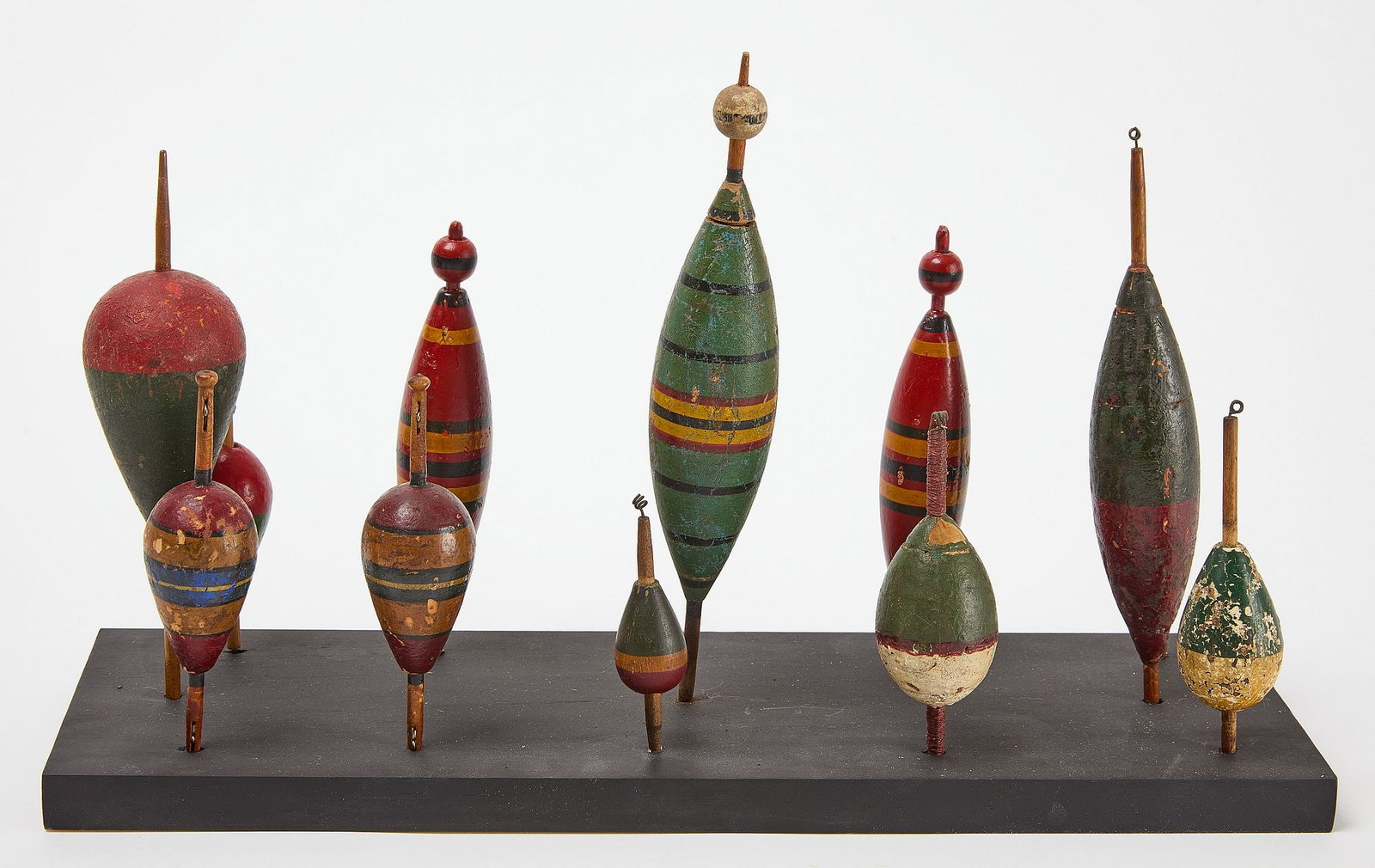 Twelve Antique Painted Fishing Bobbers (1 of 3)