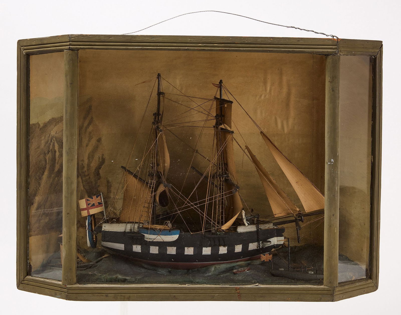 Clipper Ship Model in Shadowbox (1 of 5)