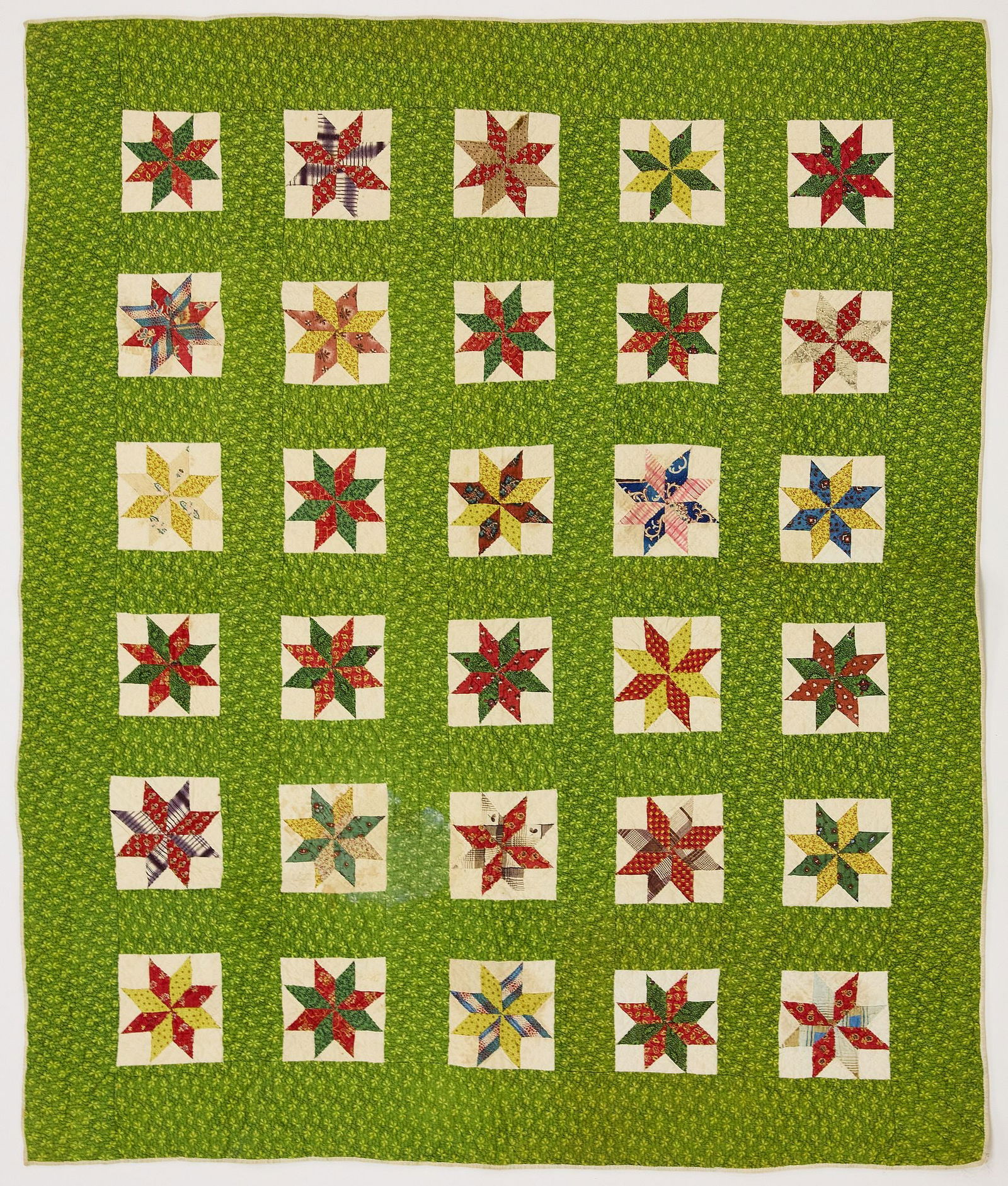 Calico Star Crib Quilt (1 of 3)