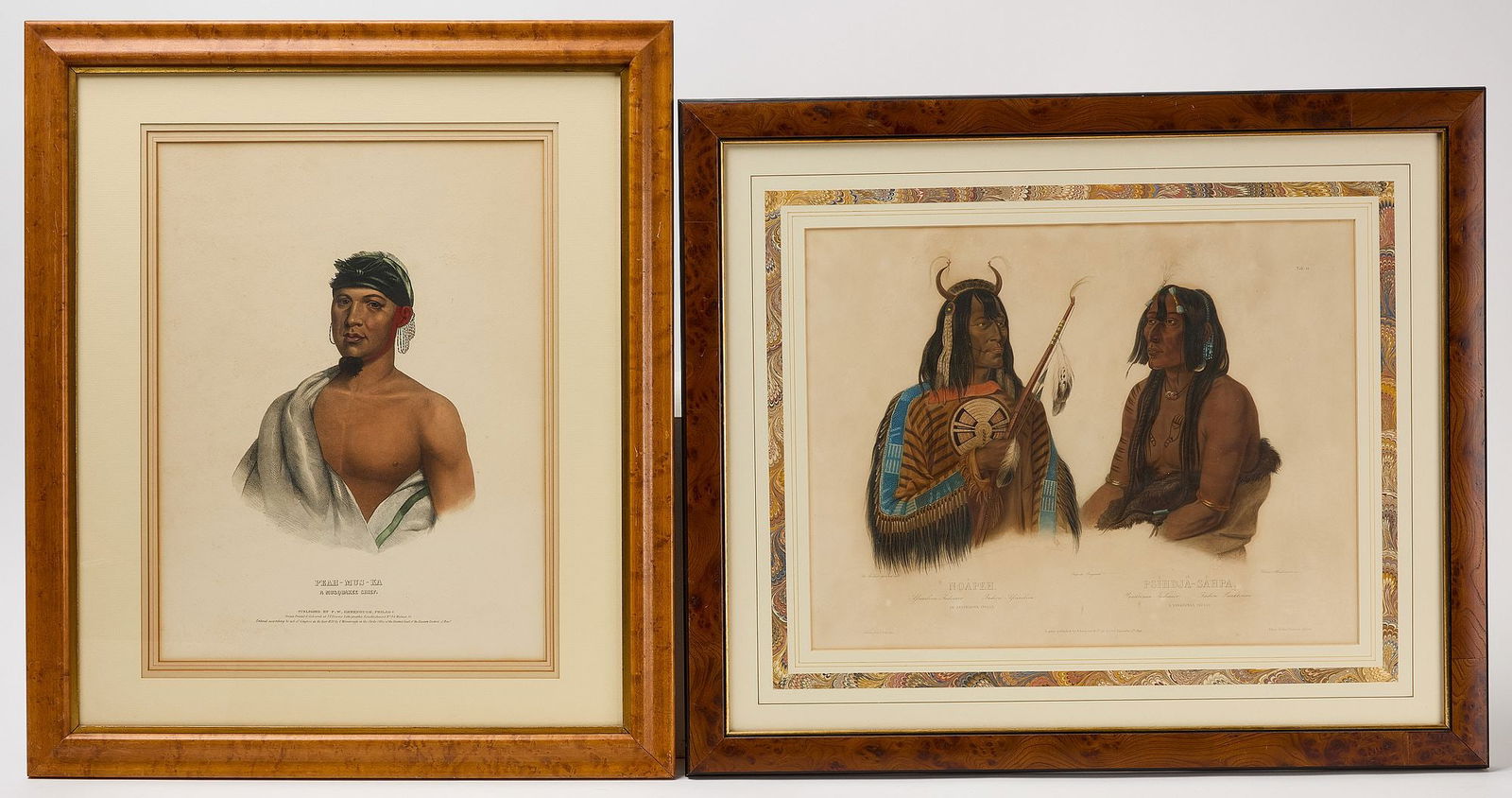 Two Native American Hand-Colored Prints (1 of 5)