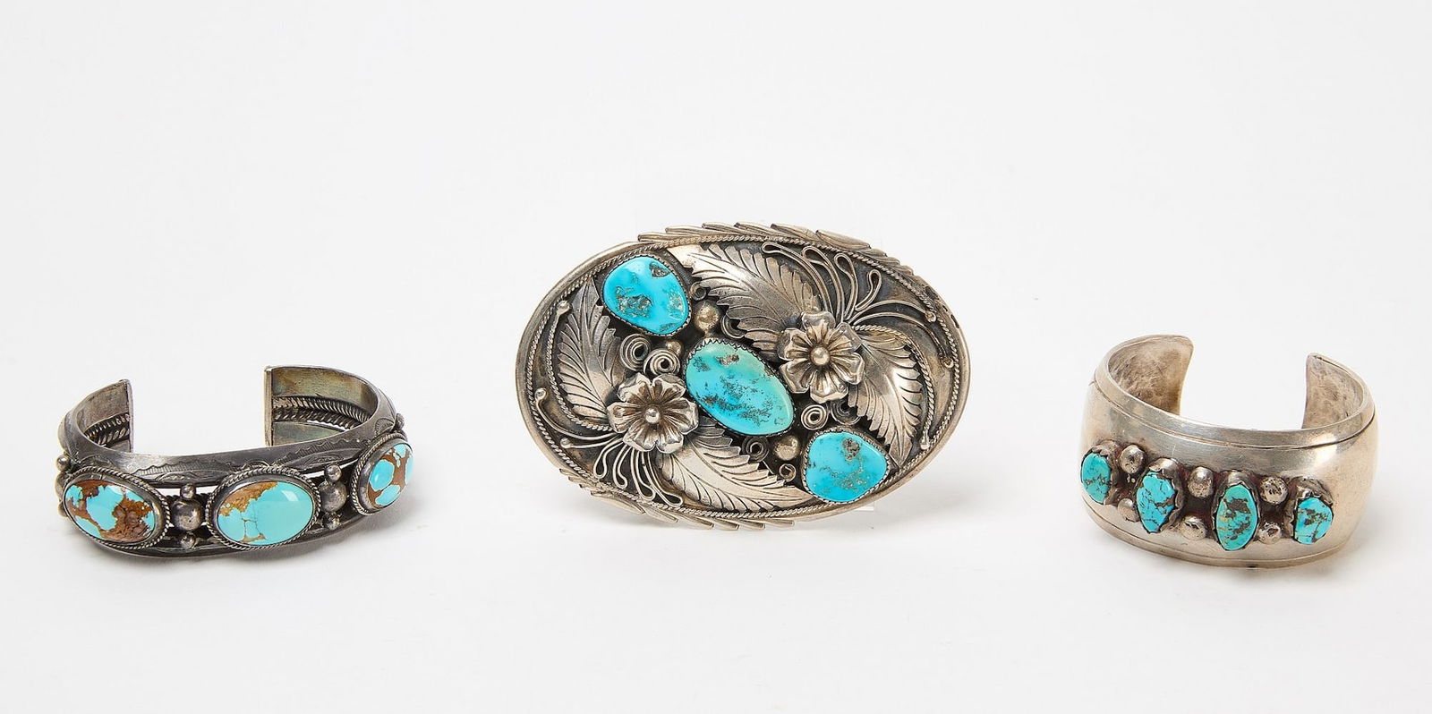 Two Navajo Bracelets and a Buckle (1 of 4)