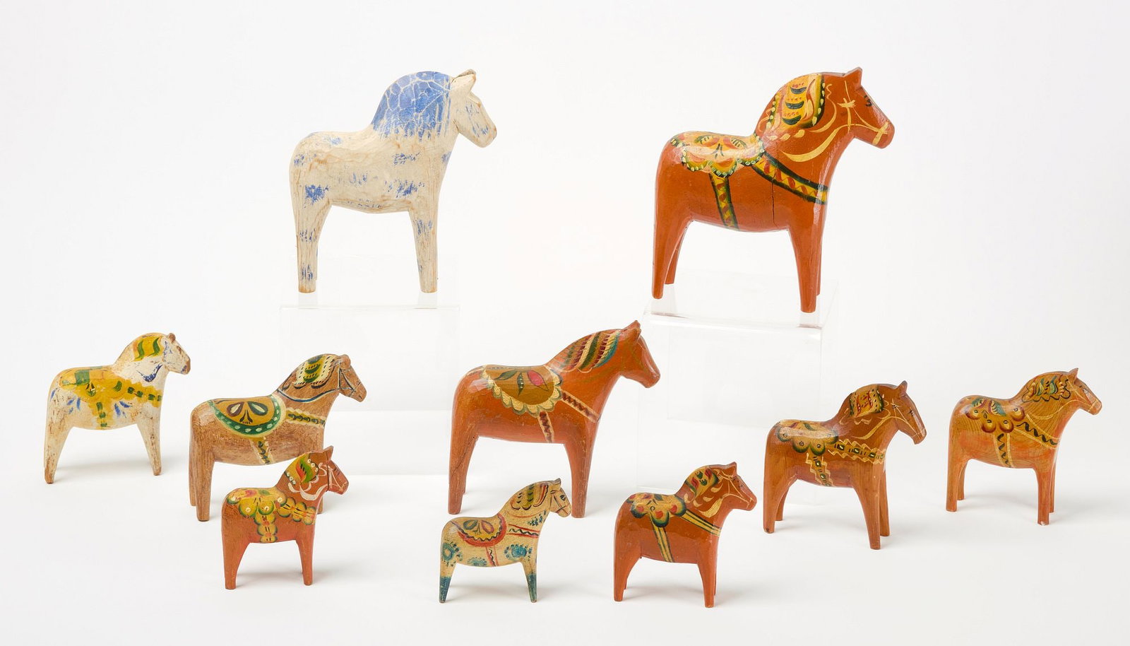 Ten Carved and Paint Decorated Horses (1 of 7)