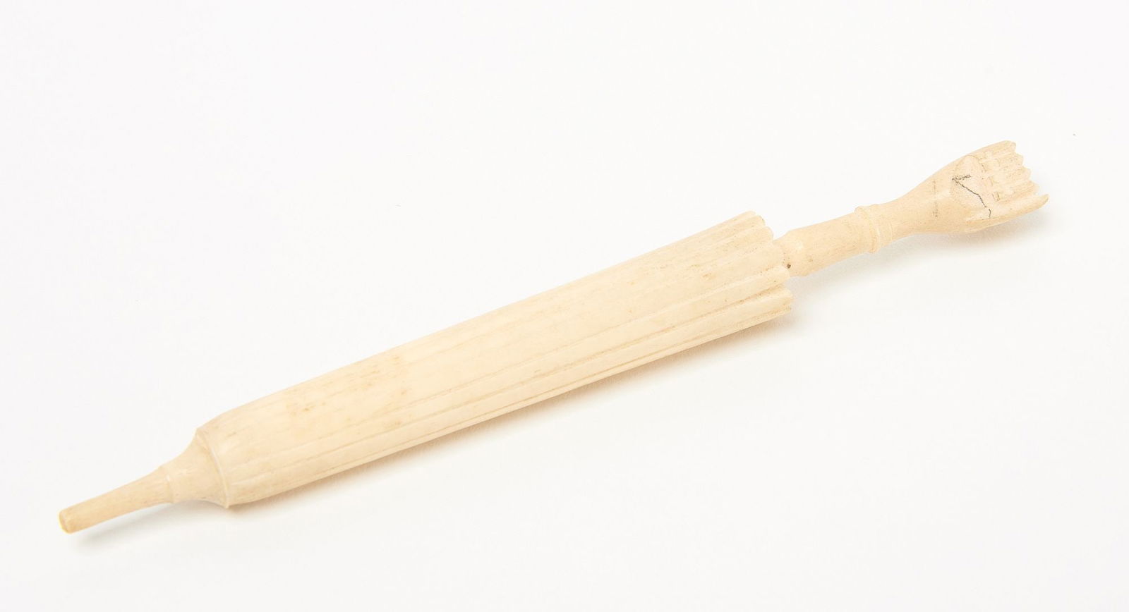 Whalebone Carved Umbrella with Closed Fist Handle (1 of 4)