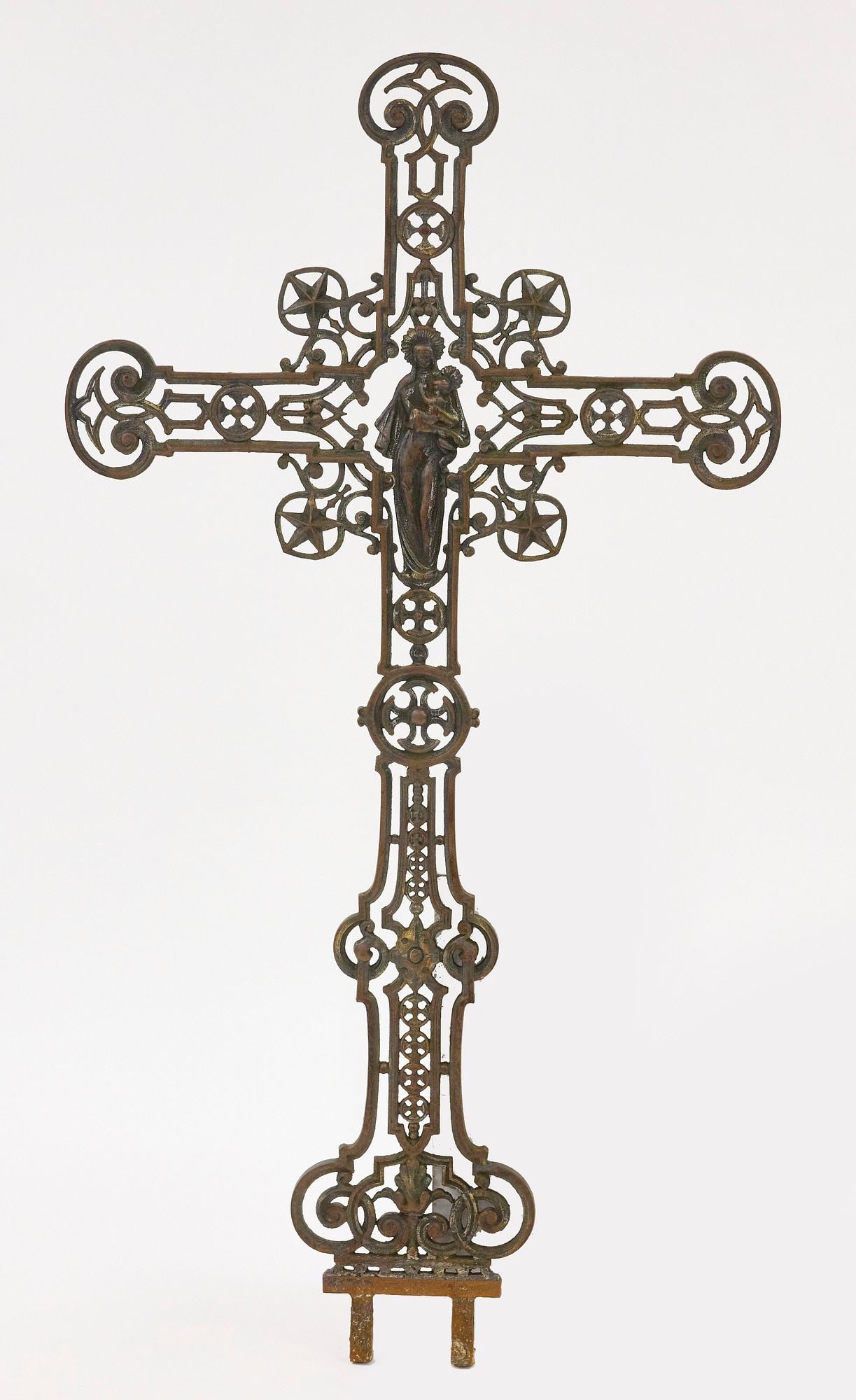 Wrought Iron Cross with Madonna and Child (1 of 4)