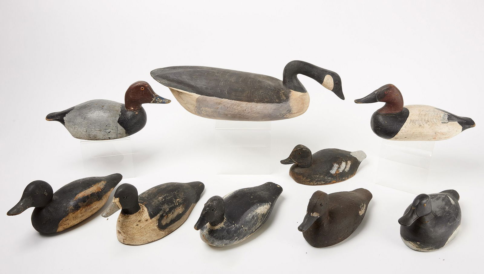 Eight Duck Decoys and Goose Decoy (1 of 5)
