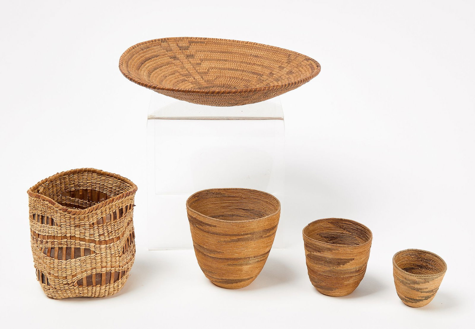 Five Native American Baskets (1 of 2)