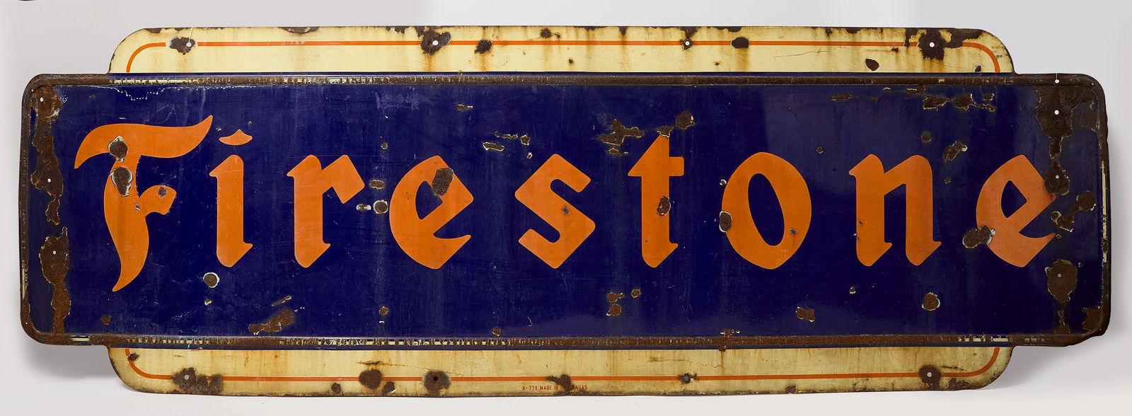 Firestone Neon Over Porcelain Sign