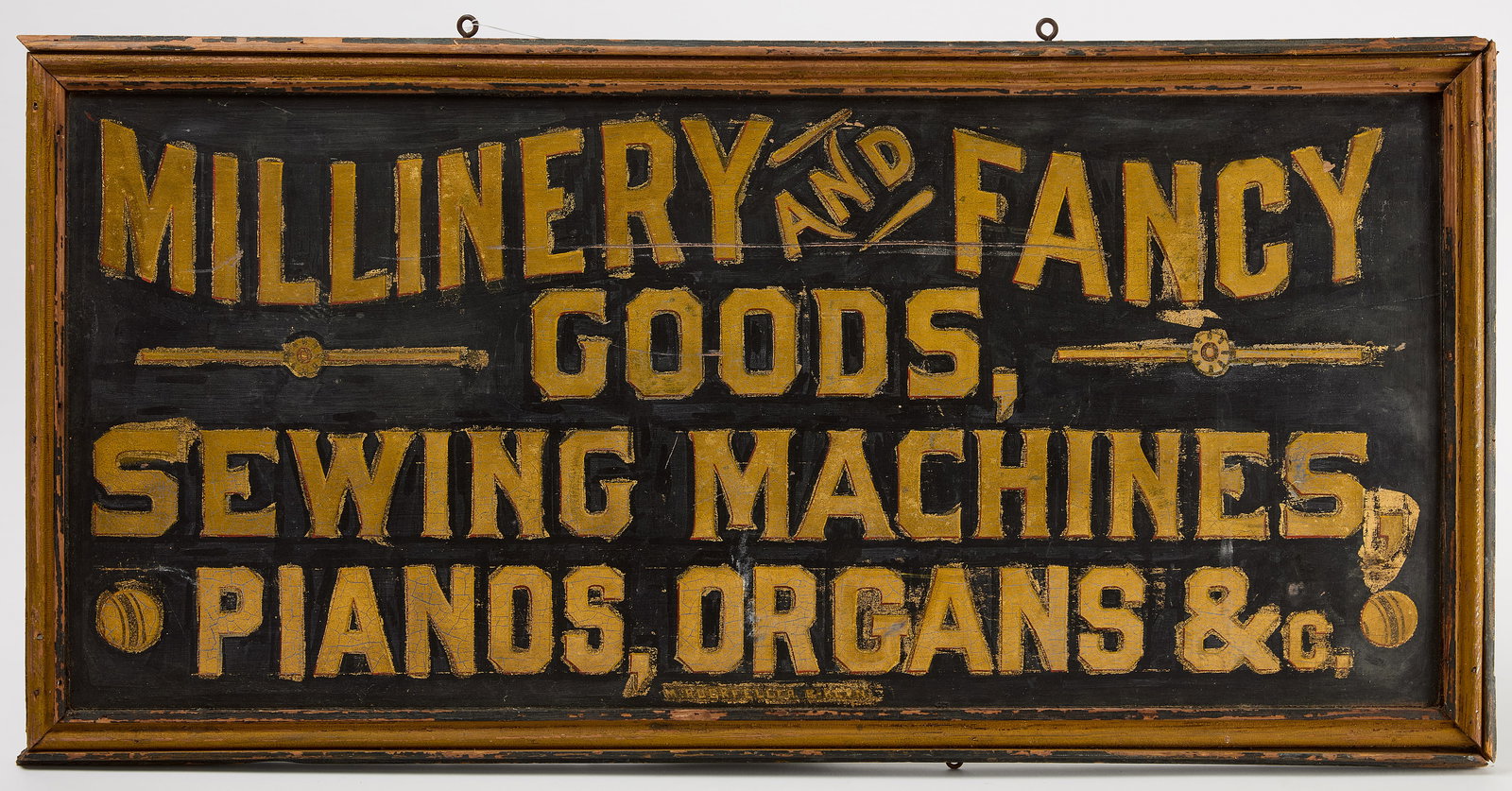 Millinery and Fancy Goods Sign (1 of 3)