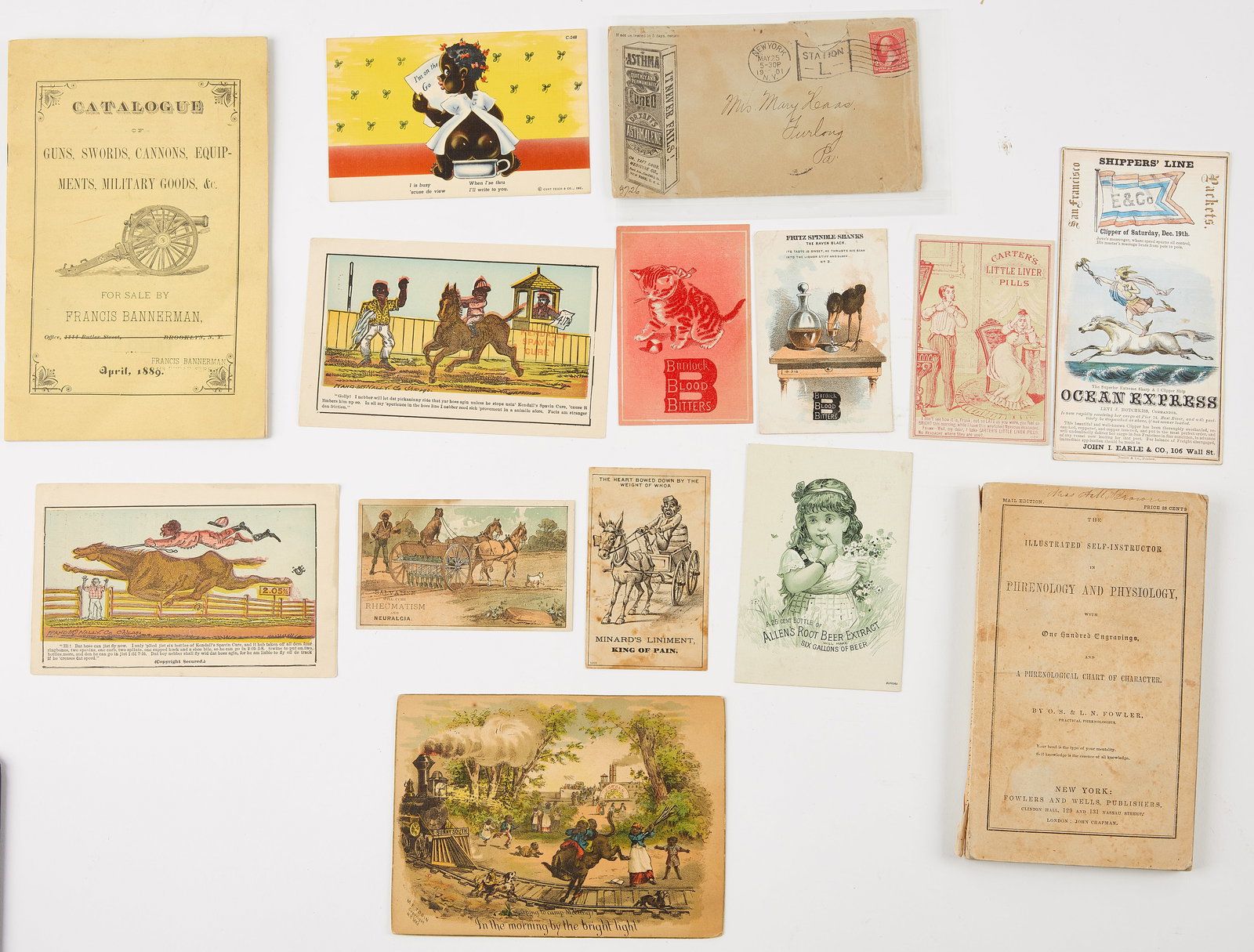 Large Lot of Trade Cards, Post Cards, Advertising, Catalogs, Home Remedies, Etc. (1 of 16)