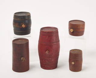 Five Treen Kegs