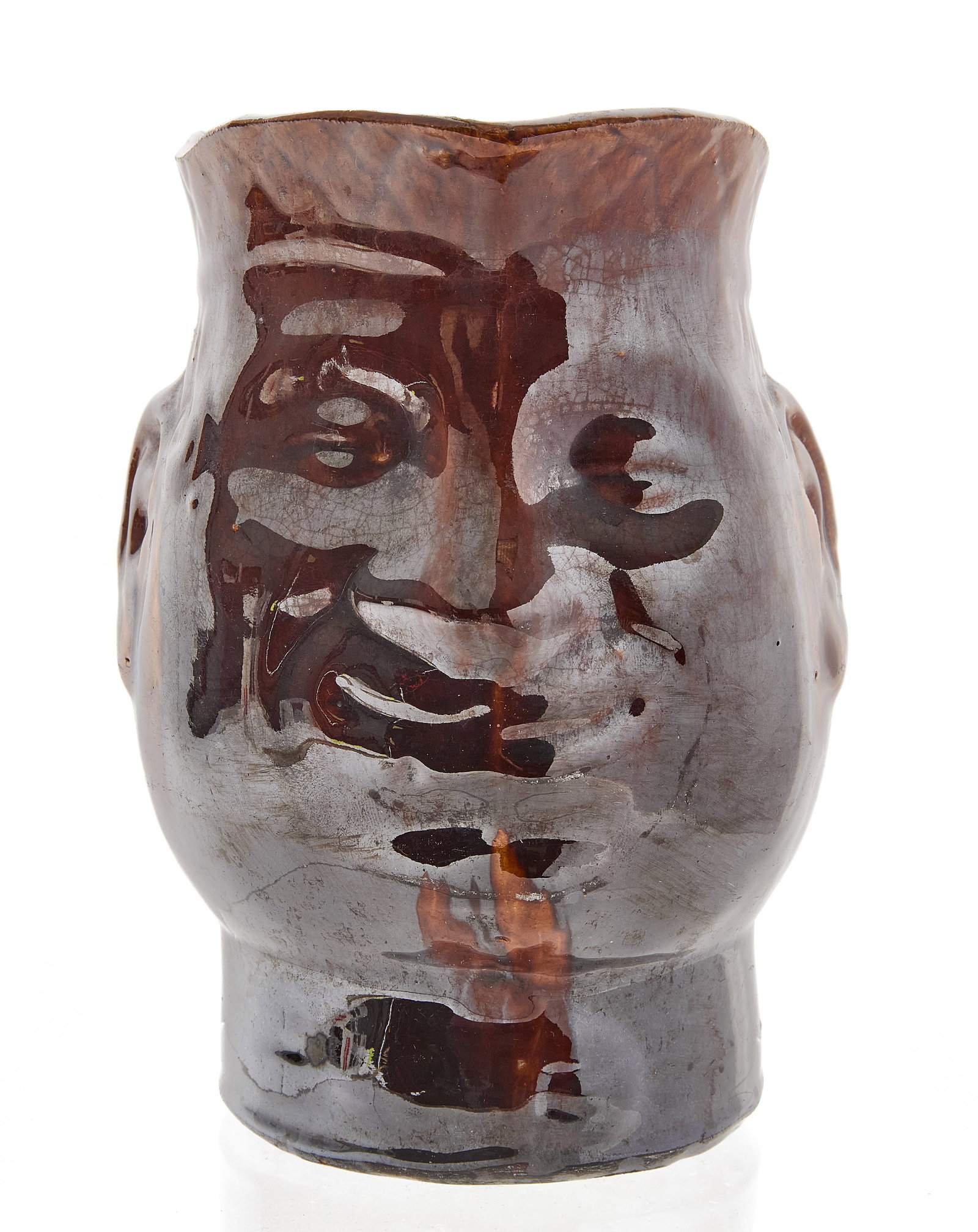 Pottery Face Jug Pitcher (1 of 5)