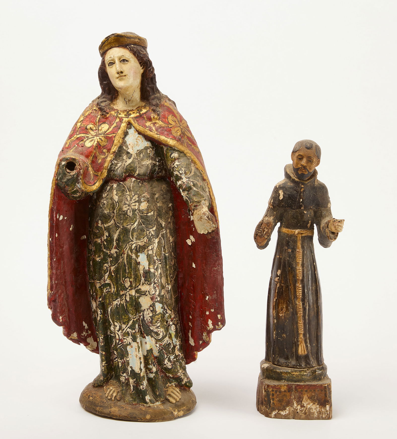 Santo Francisco Carving and Carved Saint Figure
