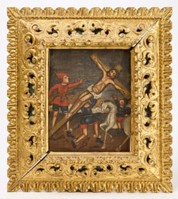 Cuzco School Painting - Crucifixion and Torture