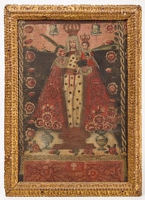 Cuzco School Painting - Madonna and Child
