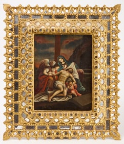 Cuzco School Painting - Christ Removed from Cross