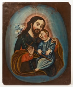 Cuzco School Painting - Christ and Child