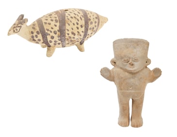 Two Pre Colombian Pottery Figures