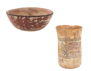 Peruvian Pottery Bowl and Jar
