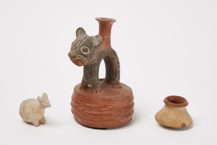 Three Peruvian Pottery Items