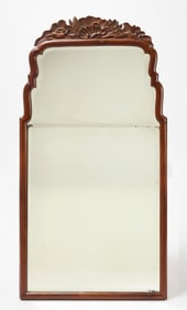 Mirror with Floral Crest