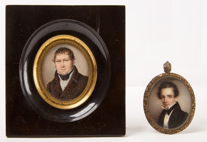 Two Painted Miniature Portraits of Men