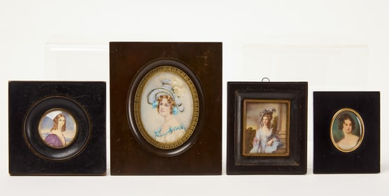 Four Miniature Portraits of Women