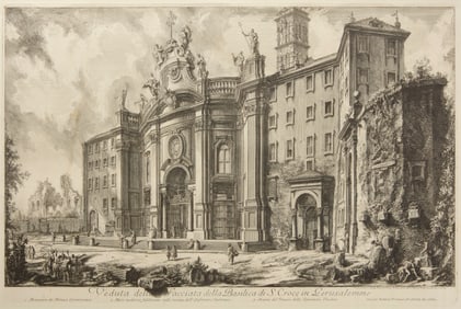 Giovanni Battista Piranesi - View of the Facade of the Basilica in Gerusalemme