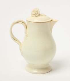 Lidded Creamware Pitcher