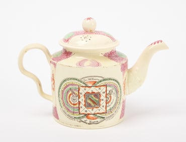 Cream Ware Fortune Teller Tea Pot