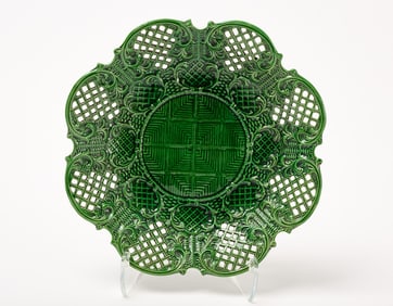 Rare English Staffordshire Reticulated Earthenware Dish