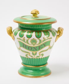 Creamware Apothecary Honey Jar