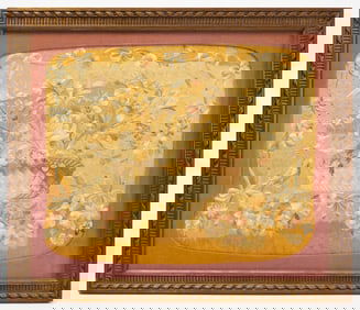 Needlework Picture Basket of Flowers