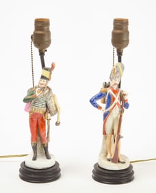 Pair of Porcelain Figure Lamps